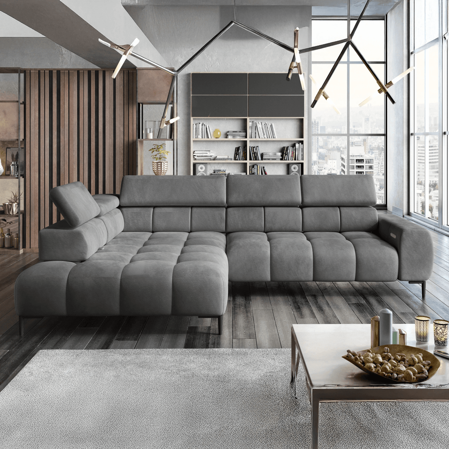 Narożnik elektryczny Plaza L WERSAL - nowoczesny