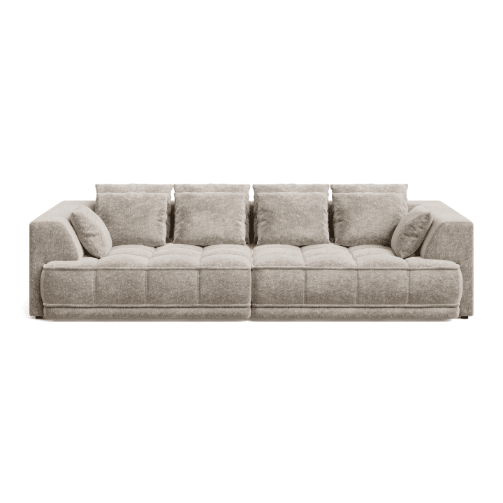 Sofa TIGA designerska pikowana z funkcją spania i poduszkami | Tkanina Aphrodite 4