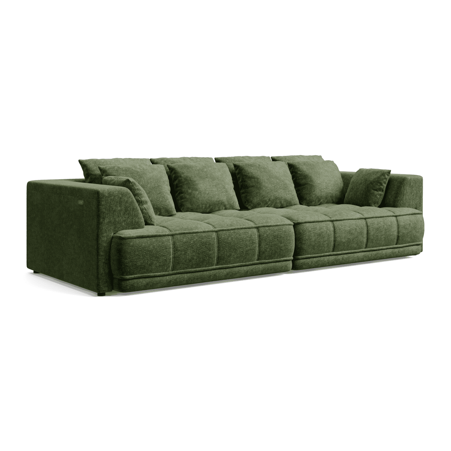 Stylowa Sofa TIGA z funkcją spania, pikowaniem i poduszkami