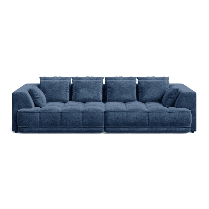 Stylowa Sofa TIGA z funkcją spania, pikowaniem i poduszkami