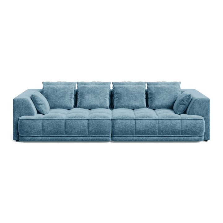 Stylowa Sofa TIGA pikowana z elektrycznym wysuwem siedziska