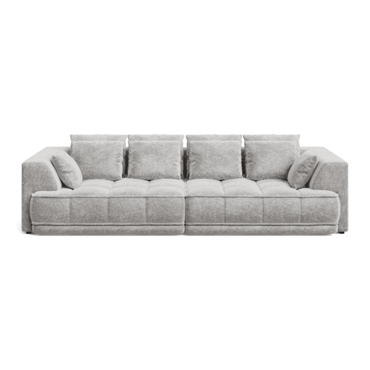 Sofa TIGA stylowa z funkcją spania, pikowaniem i poduszkami | Tkanina Aphrodite 19
