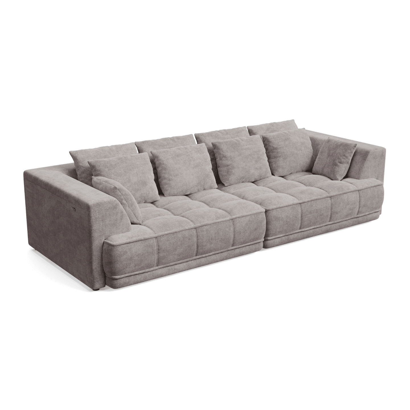 Elegancka Sofa TIGA z funkcją spania, pikowaniem i poduszkami