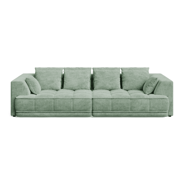 Elegancka Sofa TIGA z funkcją spania, pikowaniem i poduszkami