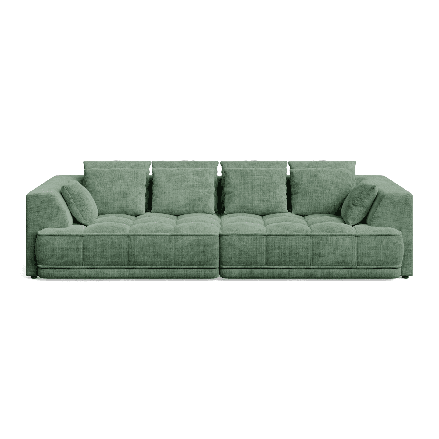 Sofa TIGA elegancka z funkcją spania, pikowaniem i poduszkami