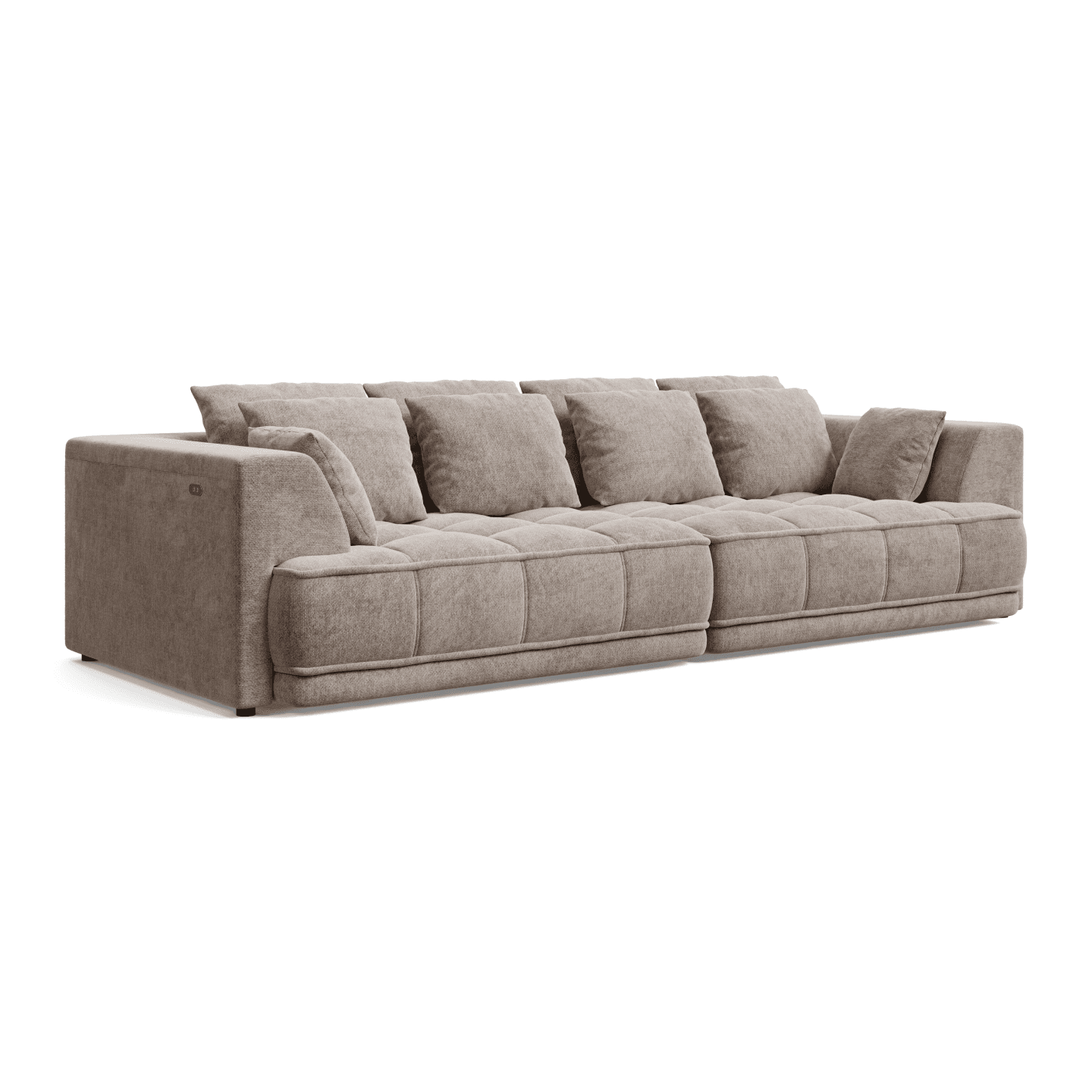Designerska Sofa TIGA pikowana z elektrycznym wysuwem siedziska