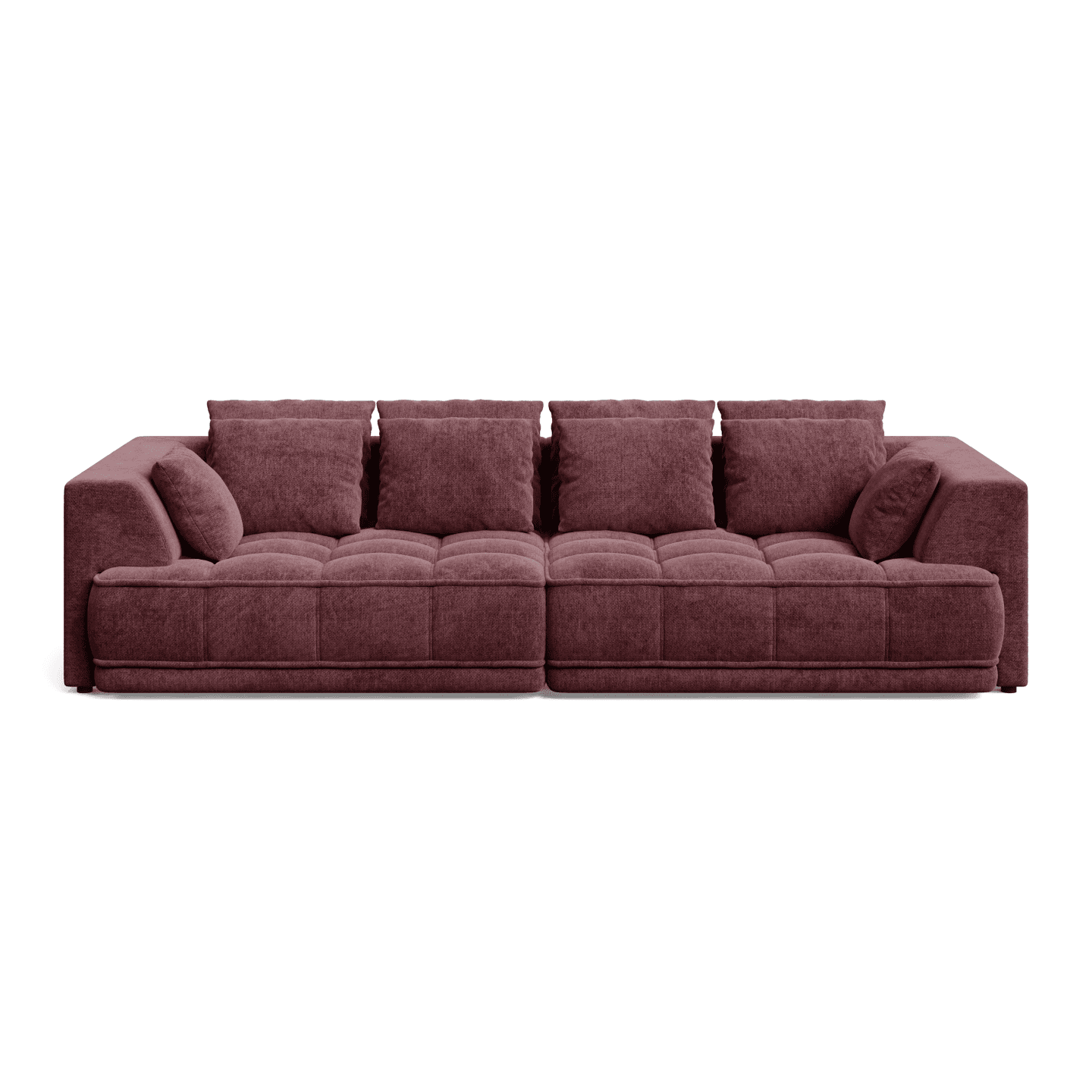 Designerska Sofa TIGA z funkcją spania, pikowaniem i poduszkami