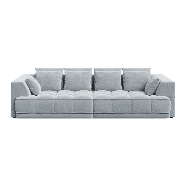 Sofa TIGA nowoczesna pikowana z elektrycznym wysuwem siedziska