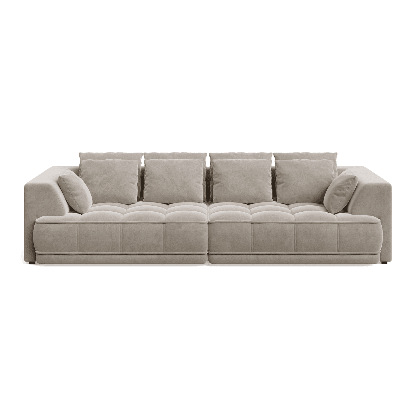 Elegancka Sofa TIGA z funkcją spania, pikowaniem i poduszkami