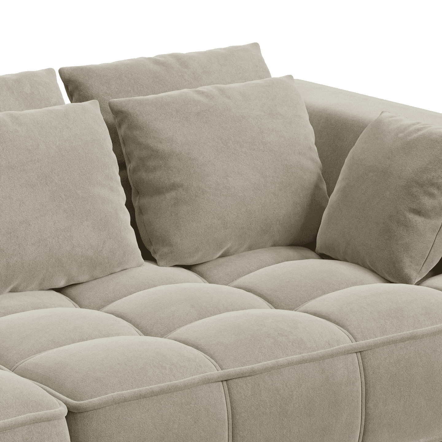 Sofa TIGA nowoczesna BigSofa z funkcją spania oraz poduszkami