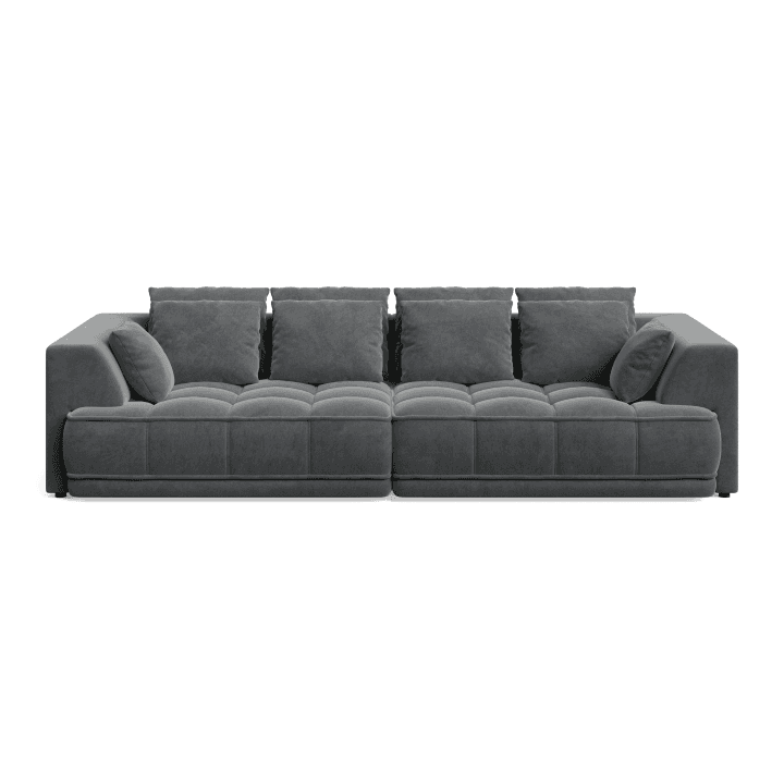 Elegancka Sofa TIGA BigSofa pikowana z wysuwanym siedziskiem