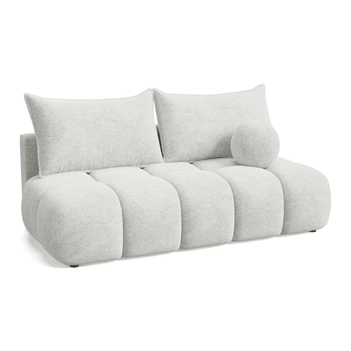 Stylowa Sofa COCO MINI bez podłokietników z poduszkami | Tkanina Fredo 25