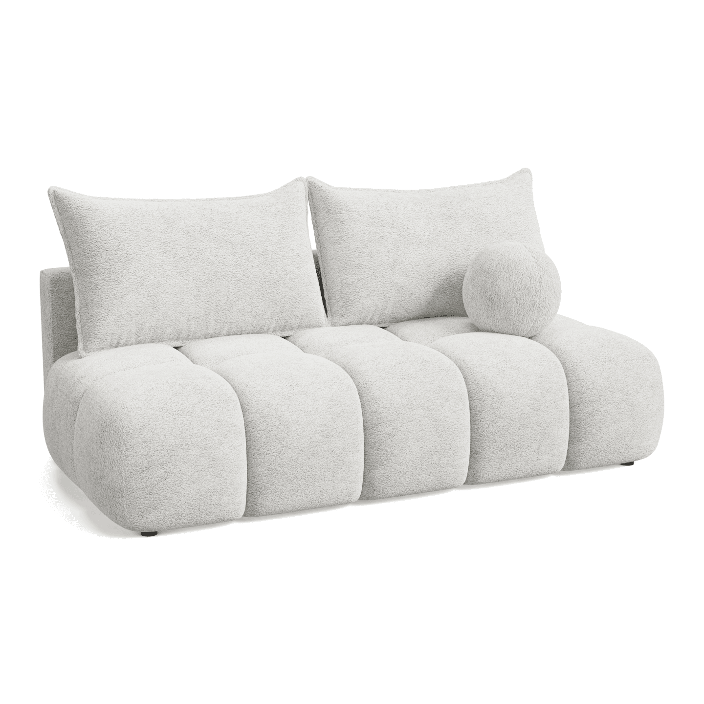 Stylowa Sofa COCO MINI bez podłokietników z poduszkami | Tkanina Fredo 25