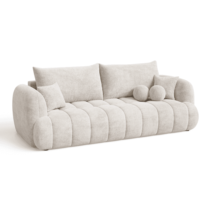 Elegancka Sofa COCO 2 z funkcją spania oraz poduszkami | Tkanina Cremona 02
