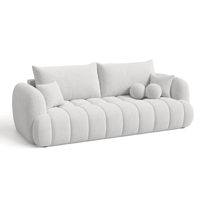 Luksusowa Sofa COCO 2 z poduszkami oraz funkcją spania | Tkanina Quelle 01
