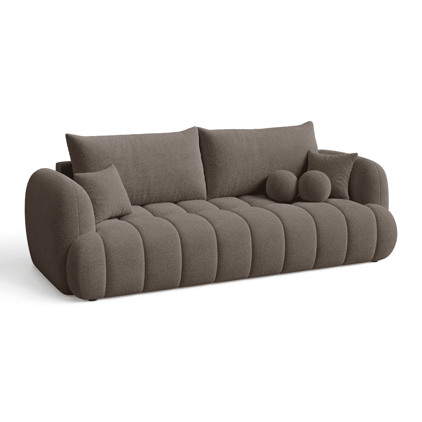 Stylowa Sofa COCO 2 rozkładana z poduszkami do salonu | Tkanina Quelle 21
