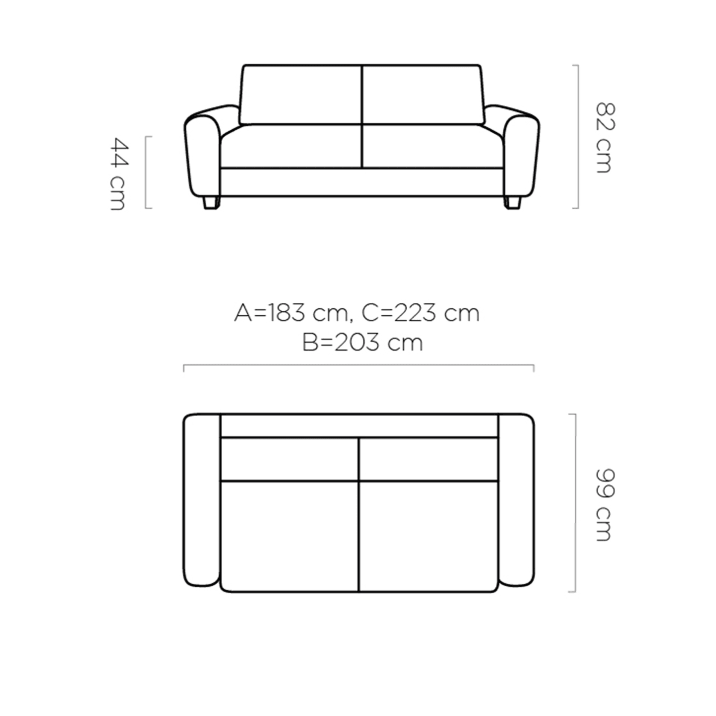 Sofa Capri 120 Onega 06