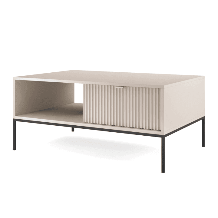 Stolik kawowy Crow 104 cm kaszmir + czarny stelaż