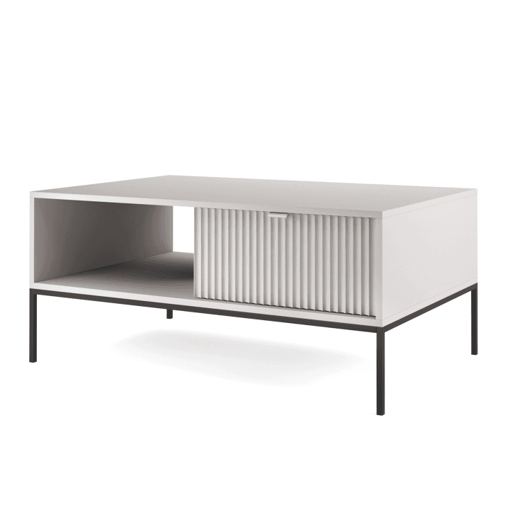 Stolik kawowy Crow 104 cm szary + czarny stelaż