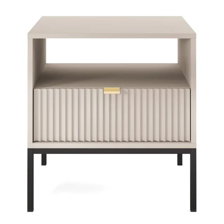 Stolik nocny Crow kaszmir + czarne nóżki