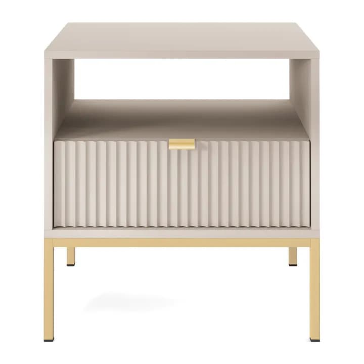 Stolik nocny Crow kaszmir + złote nóżki