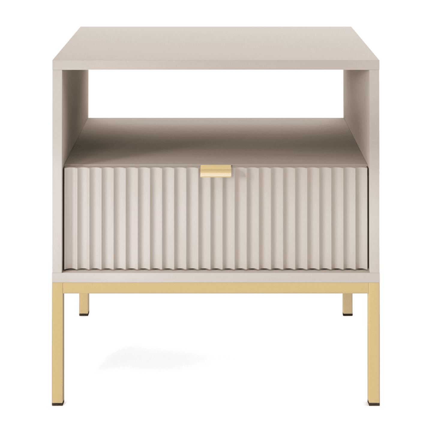 Stolik nocny Crow kaszmir + złote nóżki