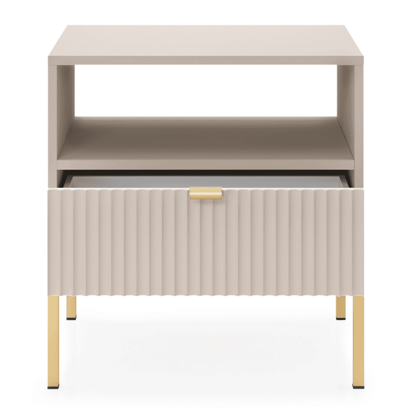 Stolik nocny Crow kaszmir + złote nóżki