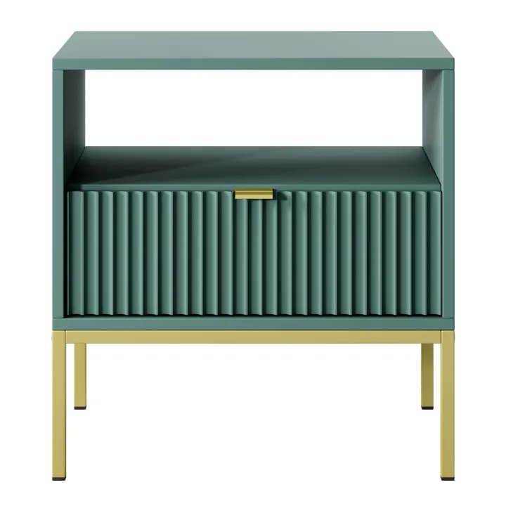 Stolik nocny Crow labrador + złote nóżki