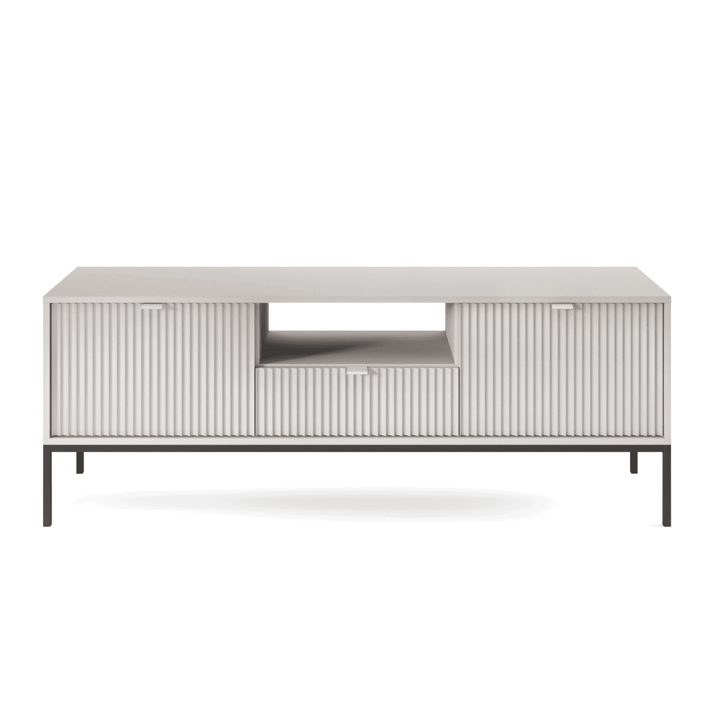 Szafka RTV Crow 154 cm szara + czarne nóżki