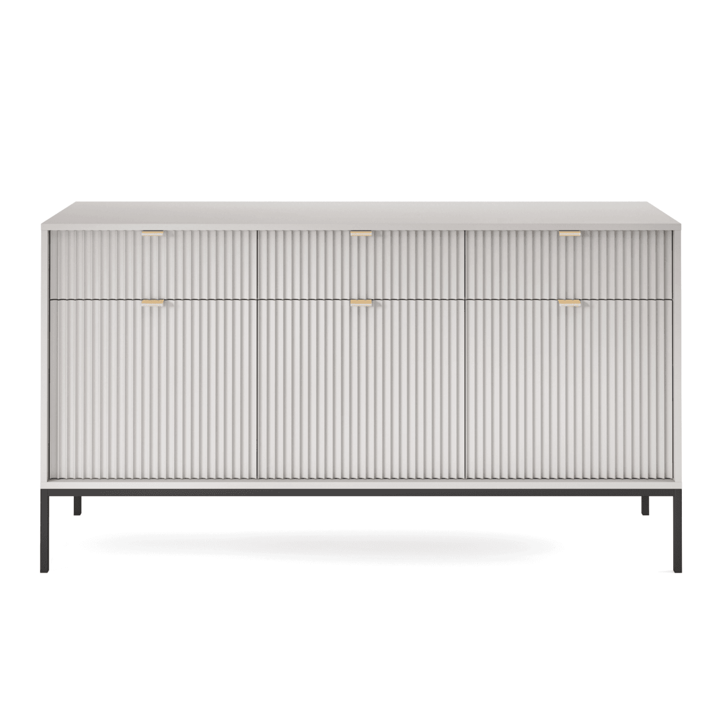 Komoda 154 cm Crow szara + czarne nóżki