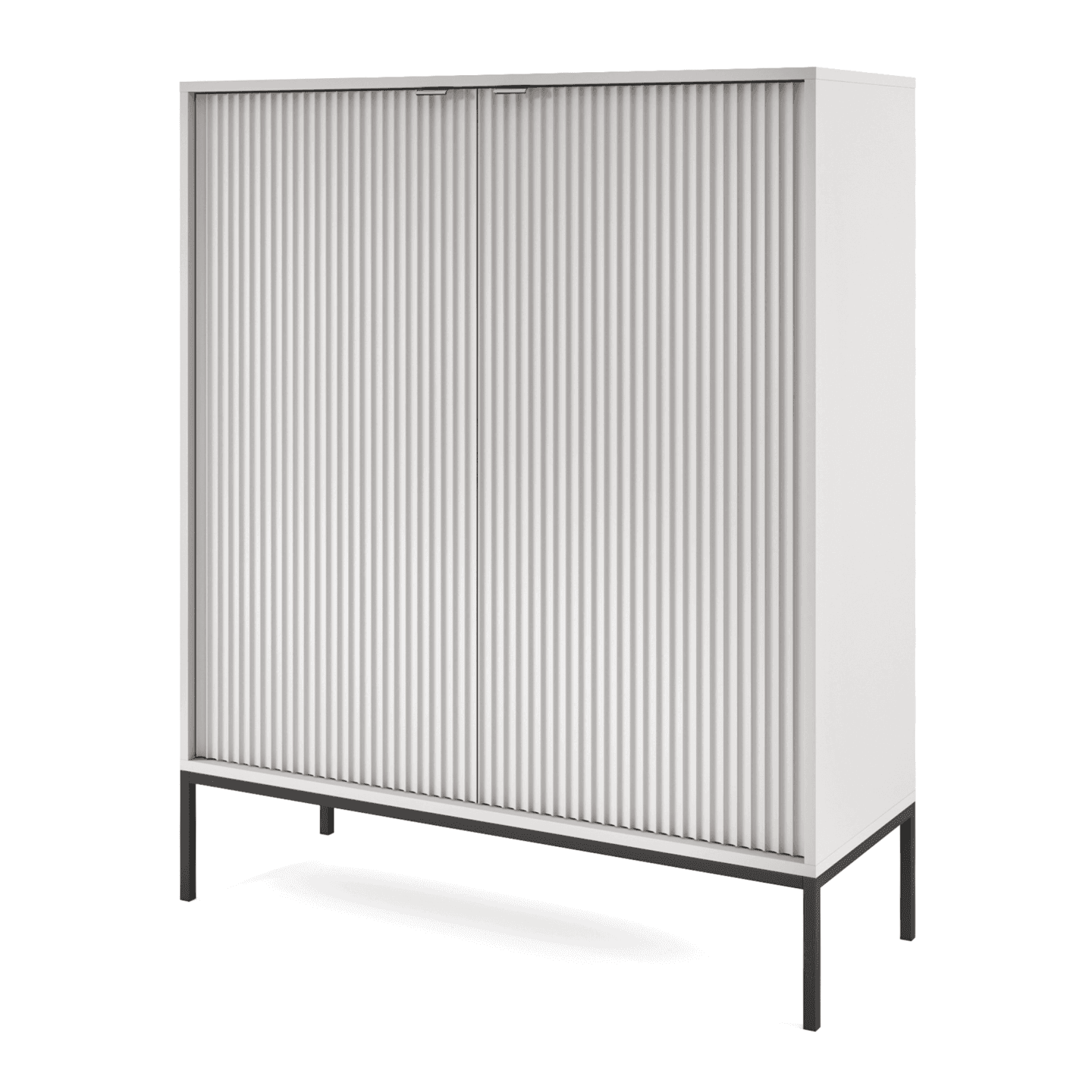 Komoda wysoka 104 cm Crow szary + czarne nóżki