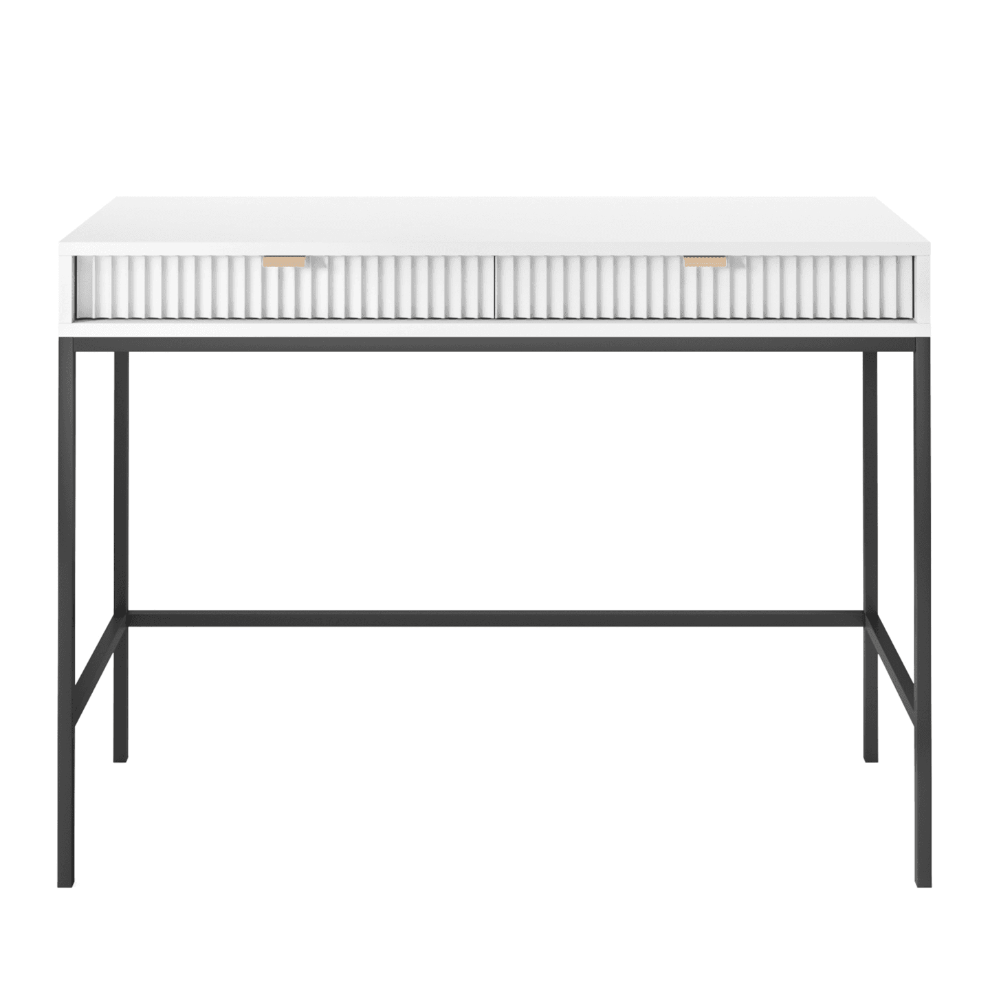 Toaletka Crow 104 cm biała + czarne nóżki