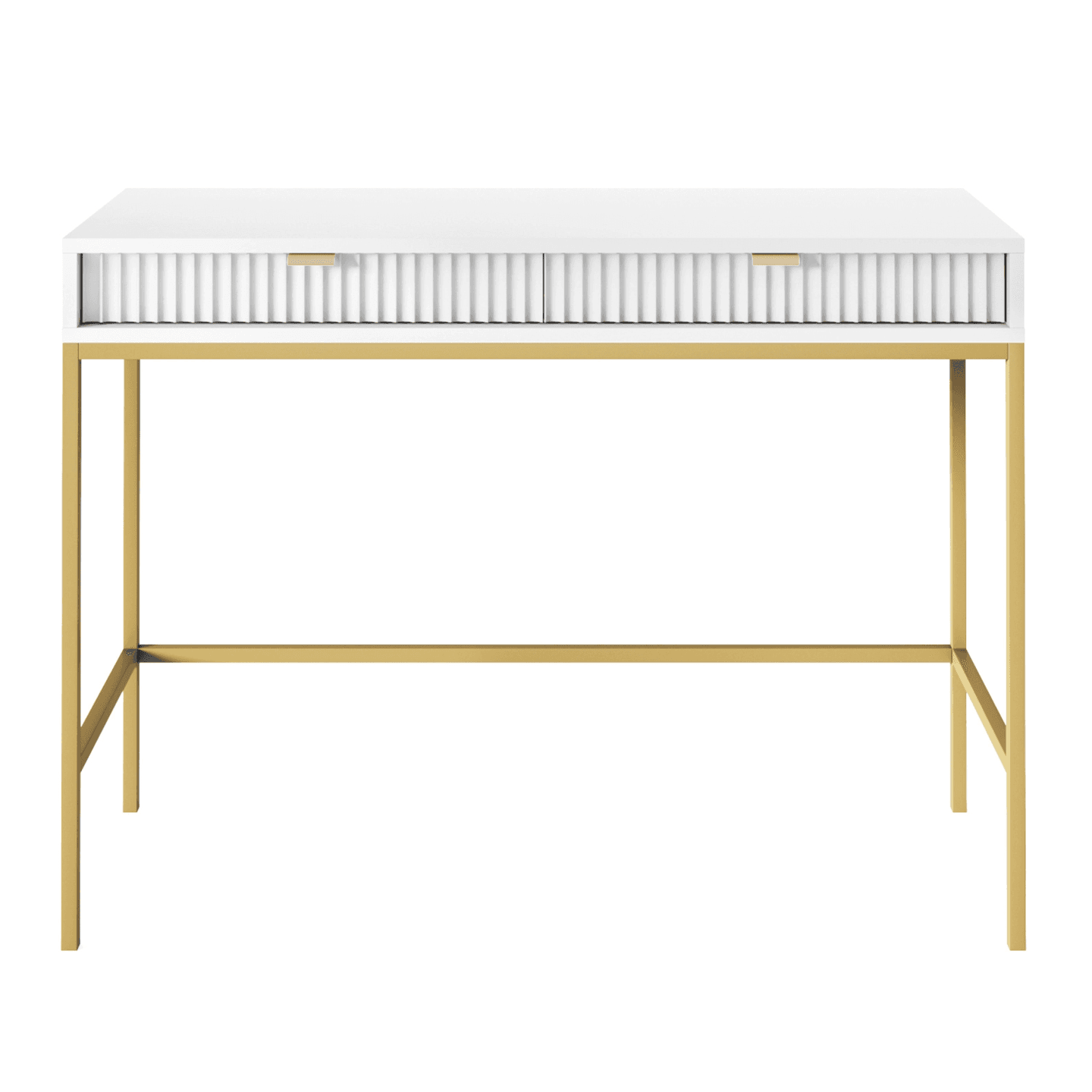 Toaletka Crow 104 cm biała + złote nóżki