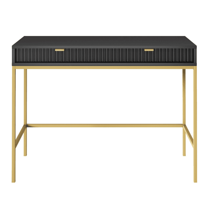 Toaletka Crow 104 cm czarna + złote nóżki