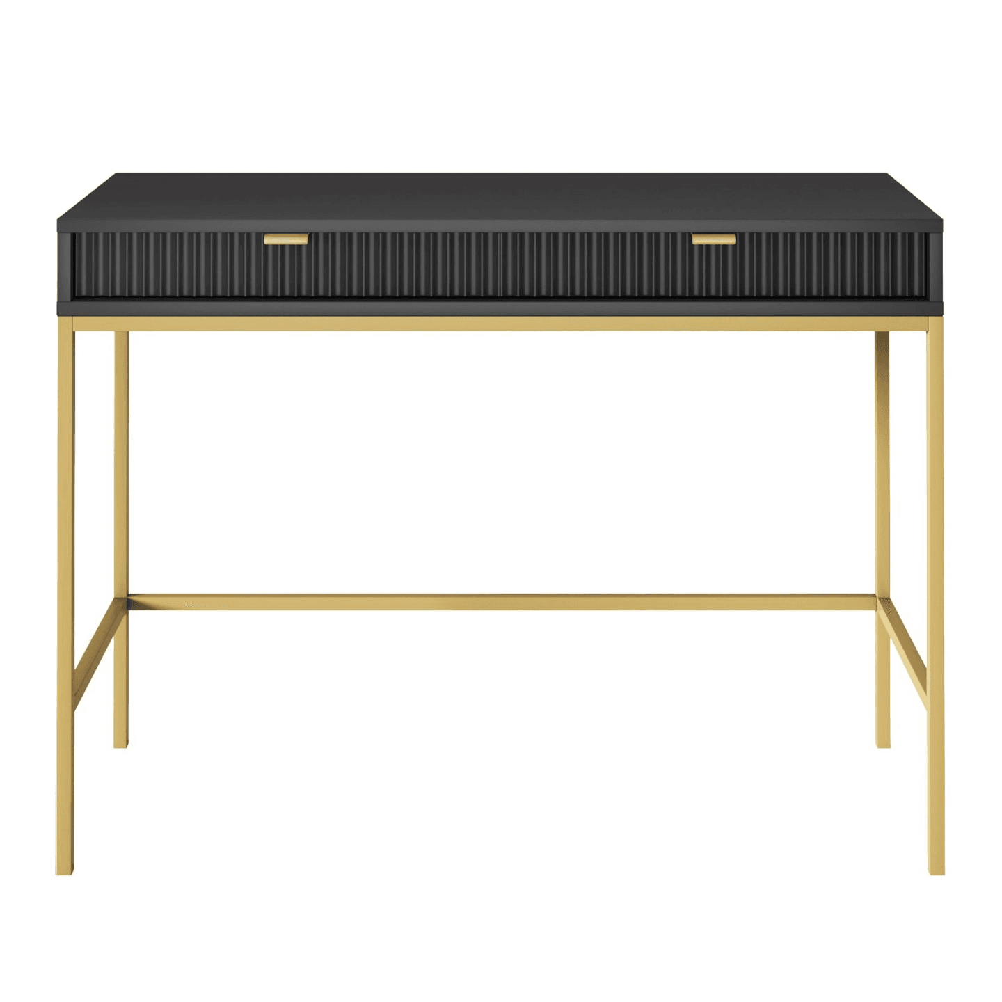 Toaletka Crow 104 cm czarna + złote nóżki