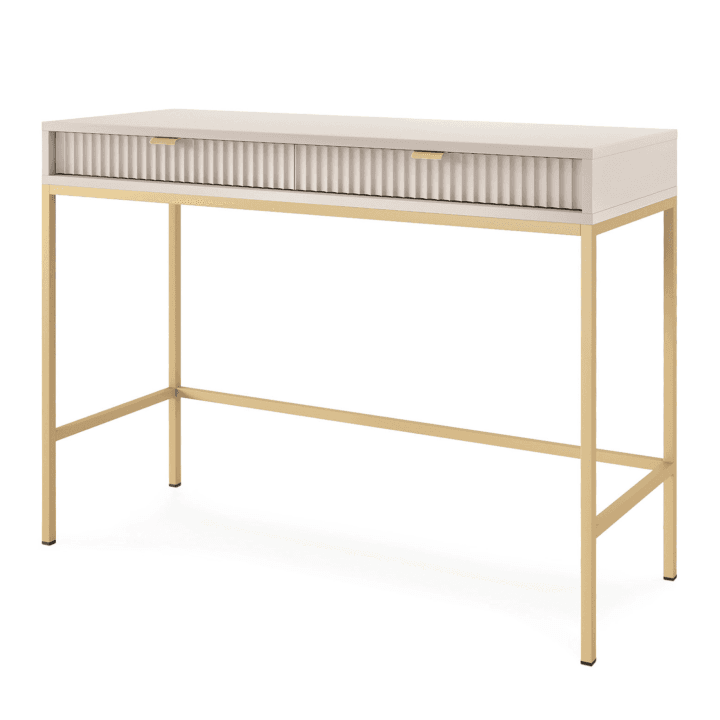 Toaletka Crow 104 cm kaszmir + złoty stelaż