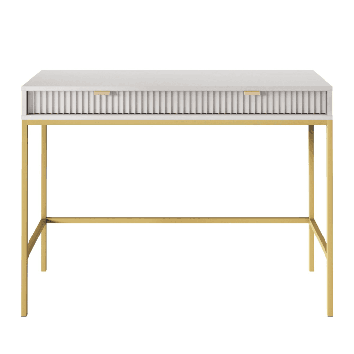 Toaletka Crow 104 cm szara + złote nóżki