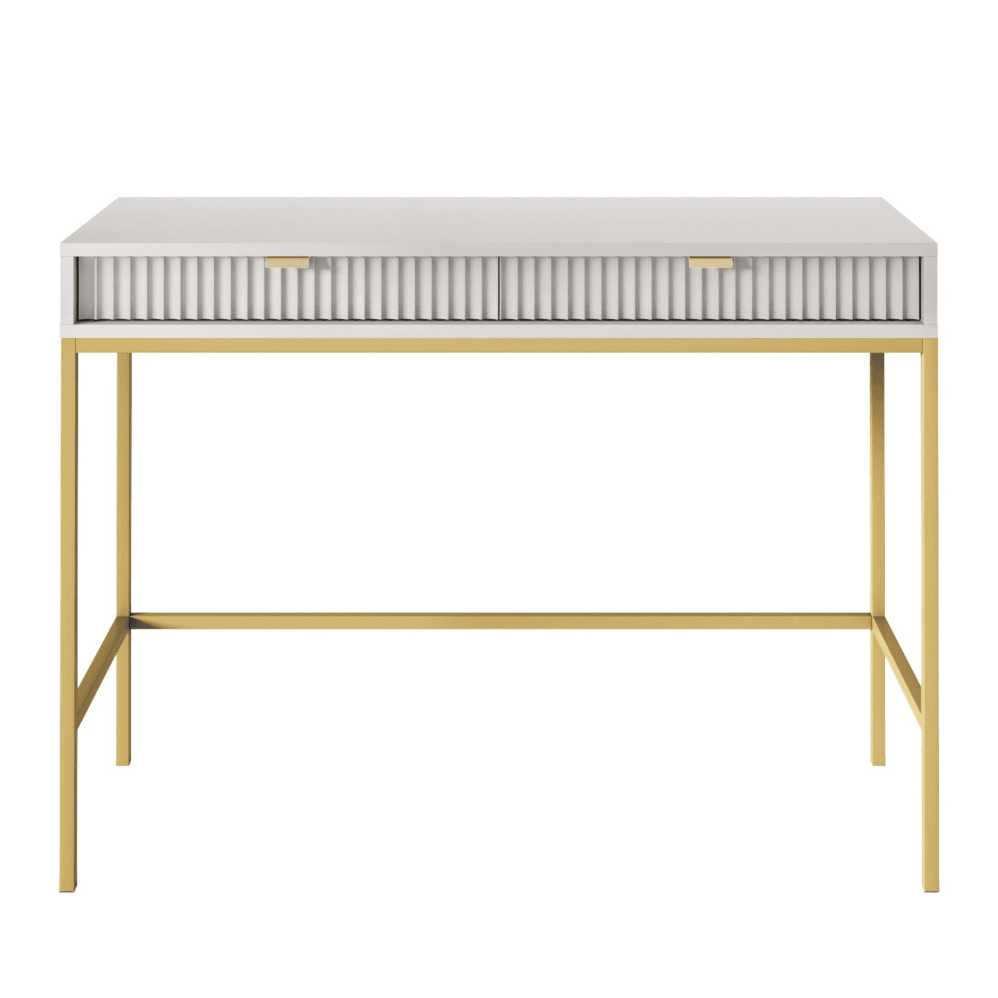 Toaletka Crow 104 cm szara + złote nóżki