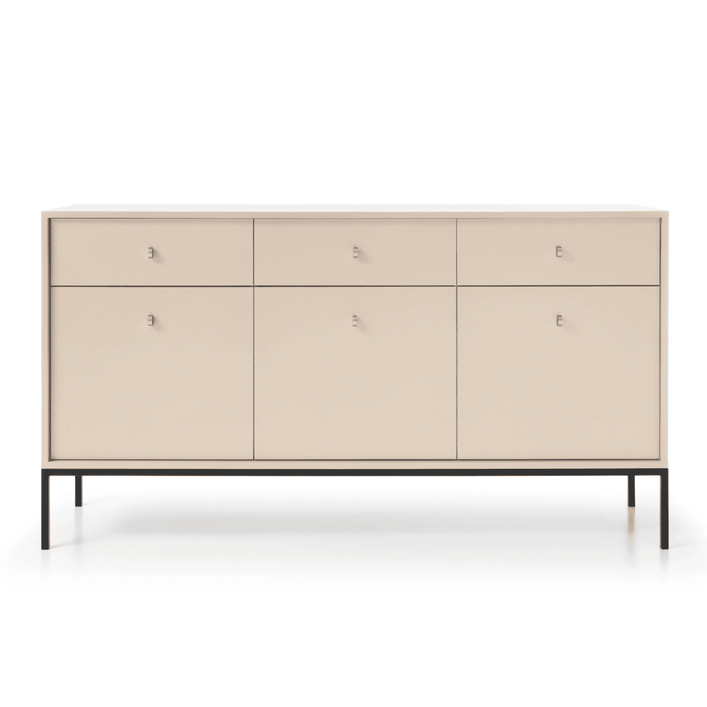 Komoda Linea 154 beż + czarne nóżki