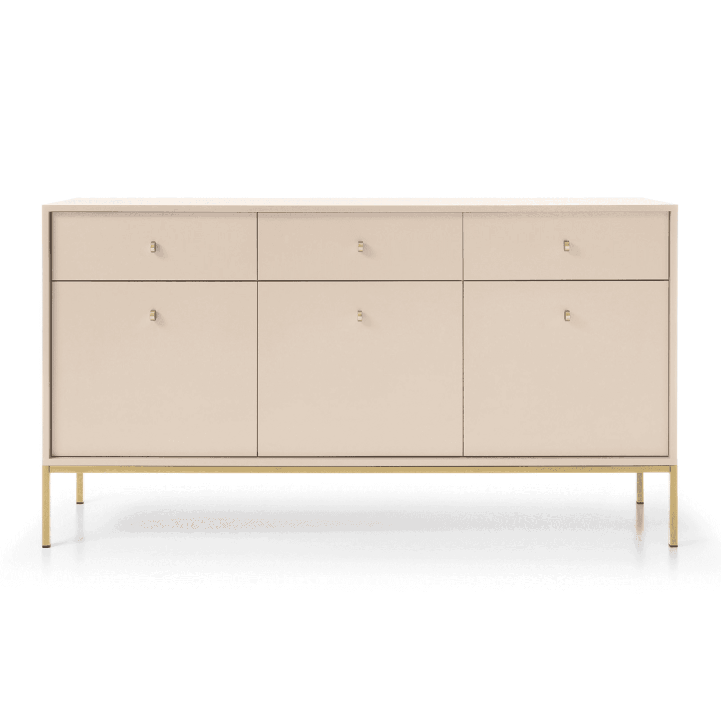 Komoda Linea 154 beż + złote nóżki