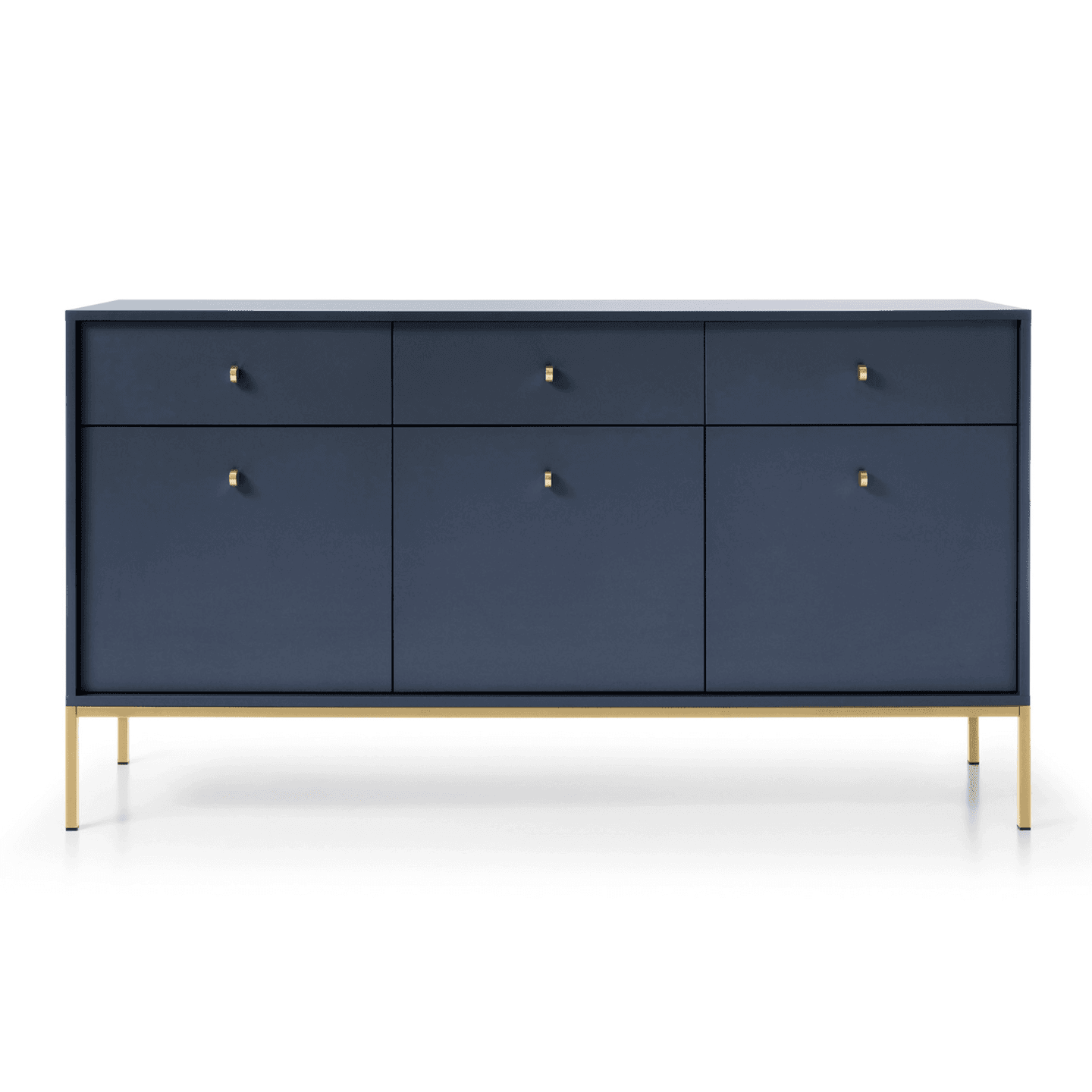 Komoda Linea 154 granat + złote nóżki