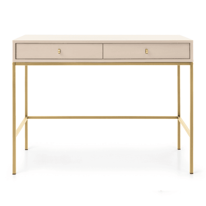 Toaletka Linea 104 cm beż + złote nóżki