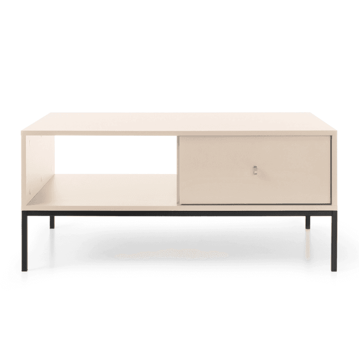 Stolik kawowy Linea beż + czarne nóżki - zdjęcie 2