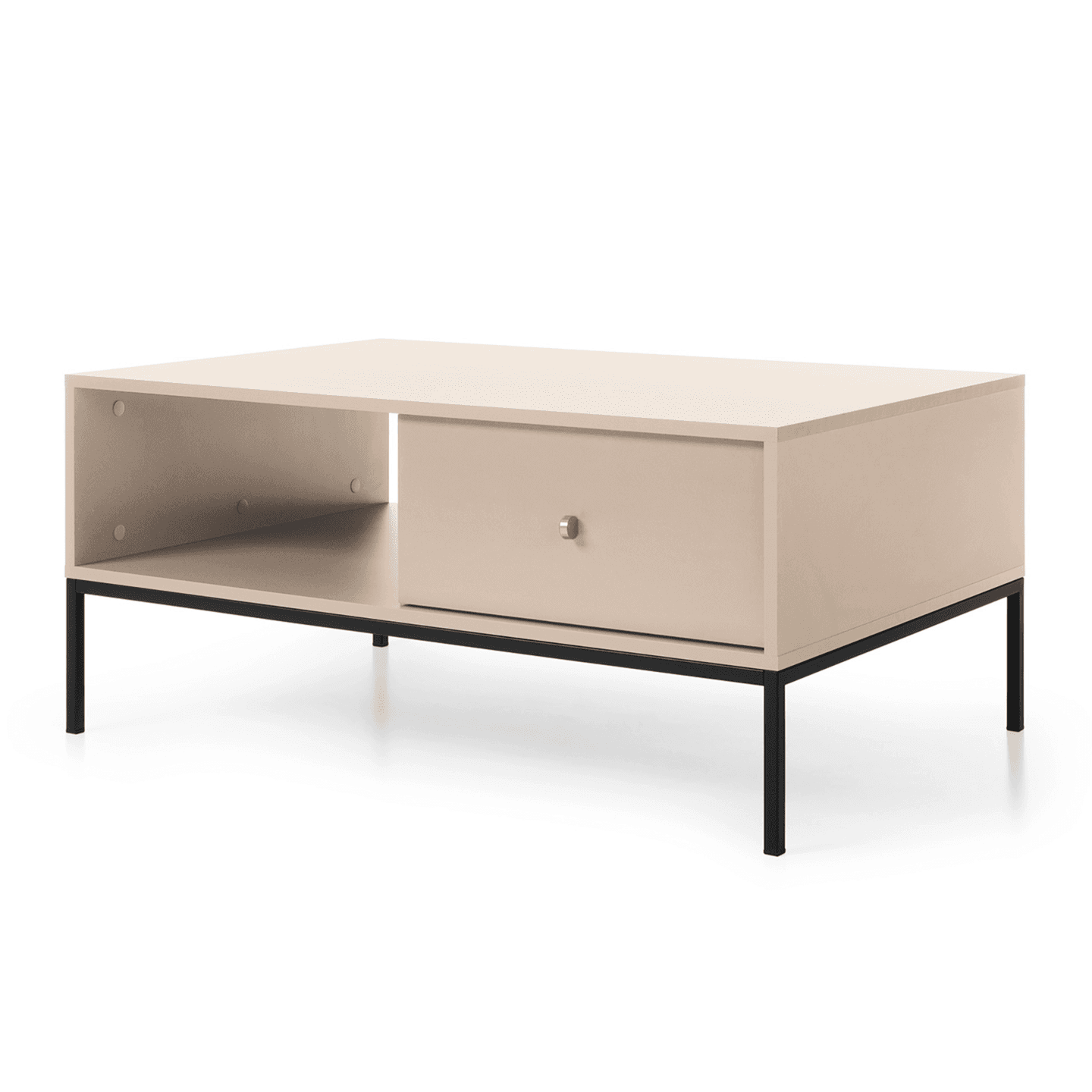 Stolik kawowy Linea beż + czarne nóżki