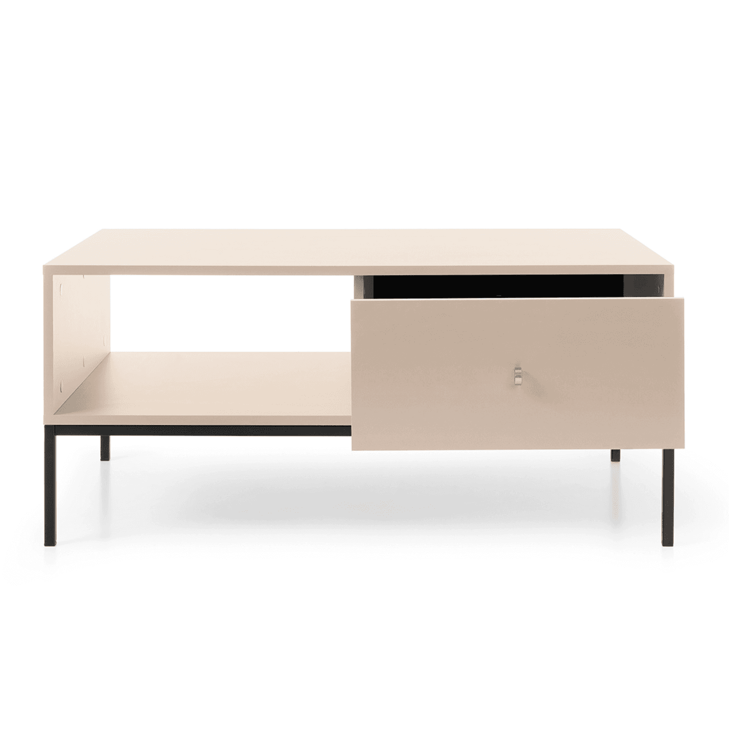 Stolik kawowy Linea beż + czarne nóżki