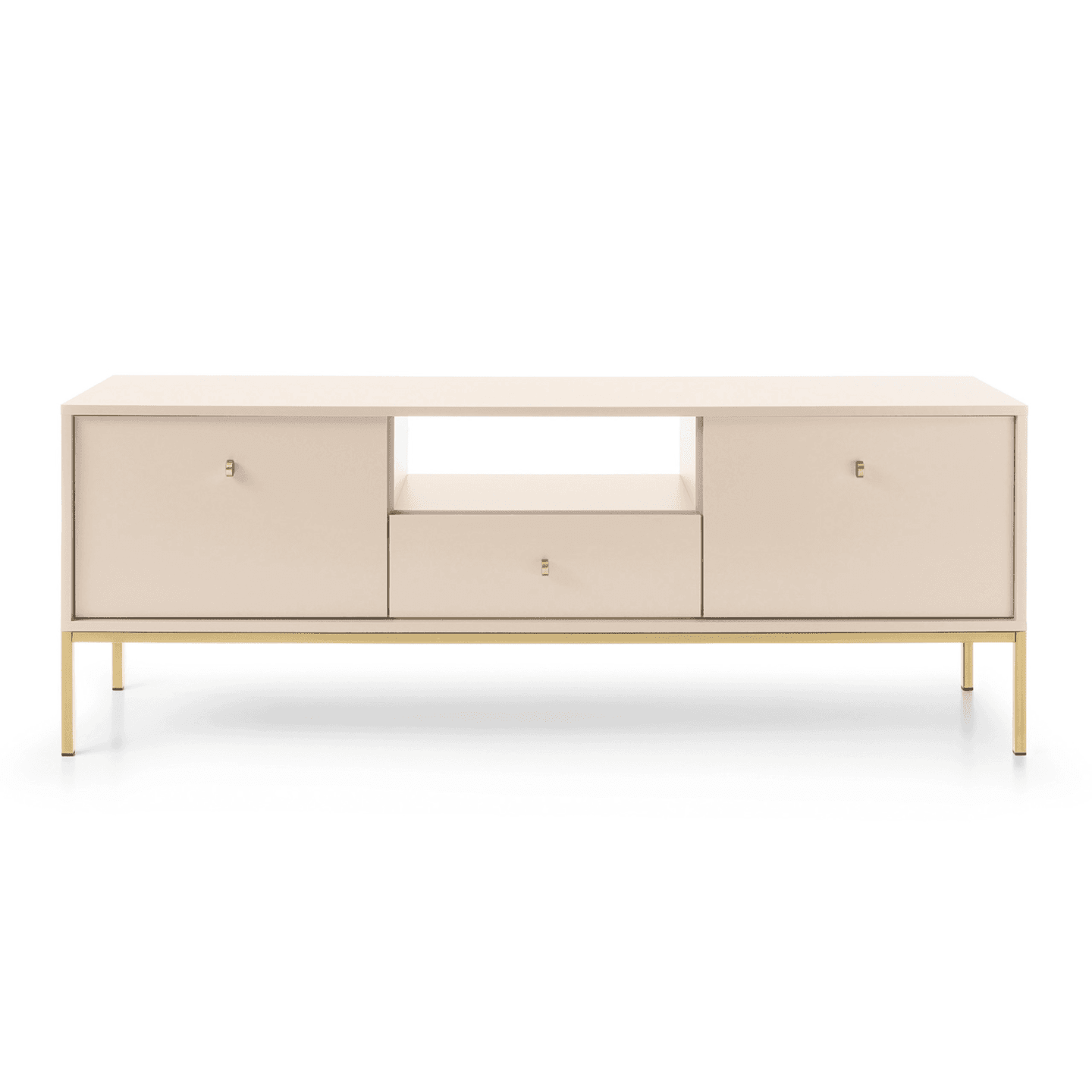 Szafka RTV Linea bez + złote nóżki