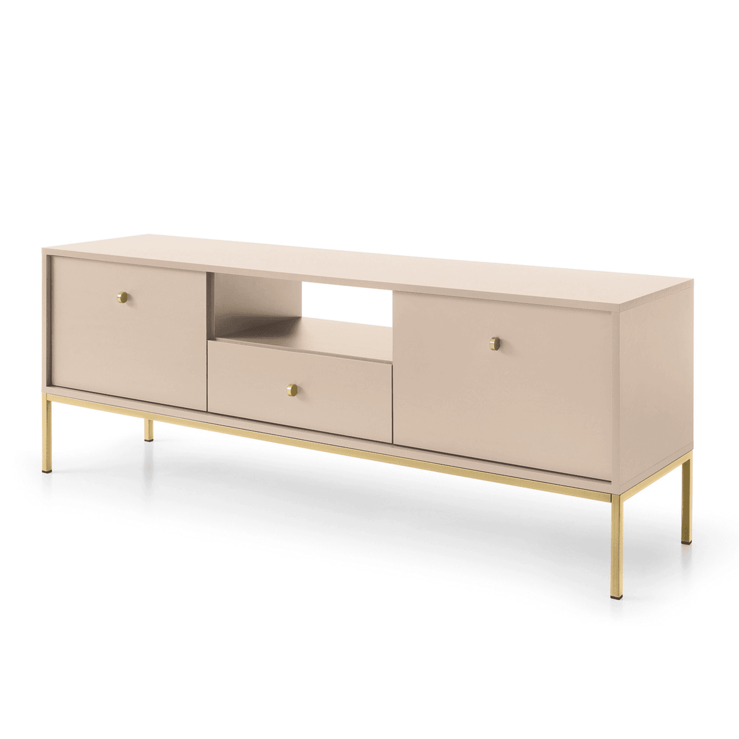 Szafka RTV Linea bez + złote nóżki