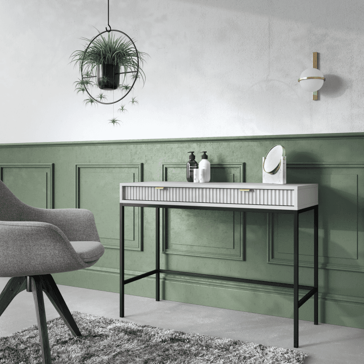 Toaletka Crow 104 cm szara + czarne nóżki - zdjęcie 2