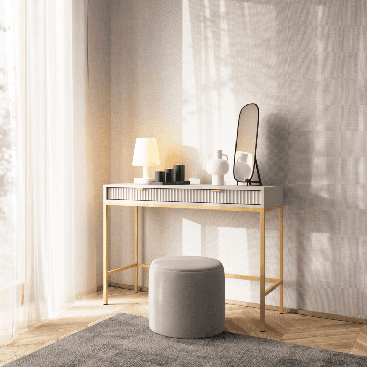 Toaletka Crow 104 cm kaszmir + złote nóżki - zdjęcie 2