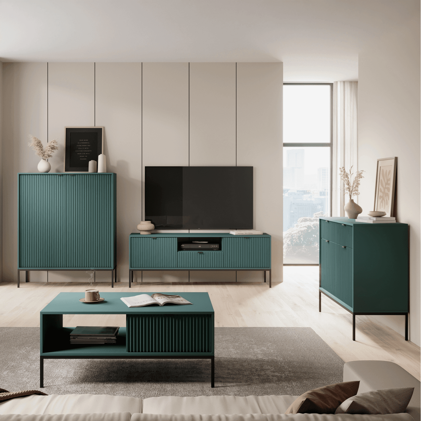 Toaletka Crow 104 cm labrador + czarne nóżki